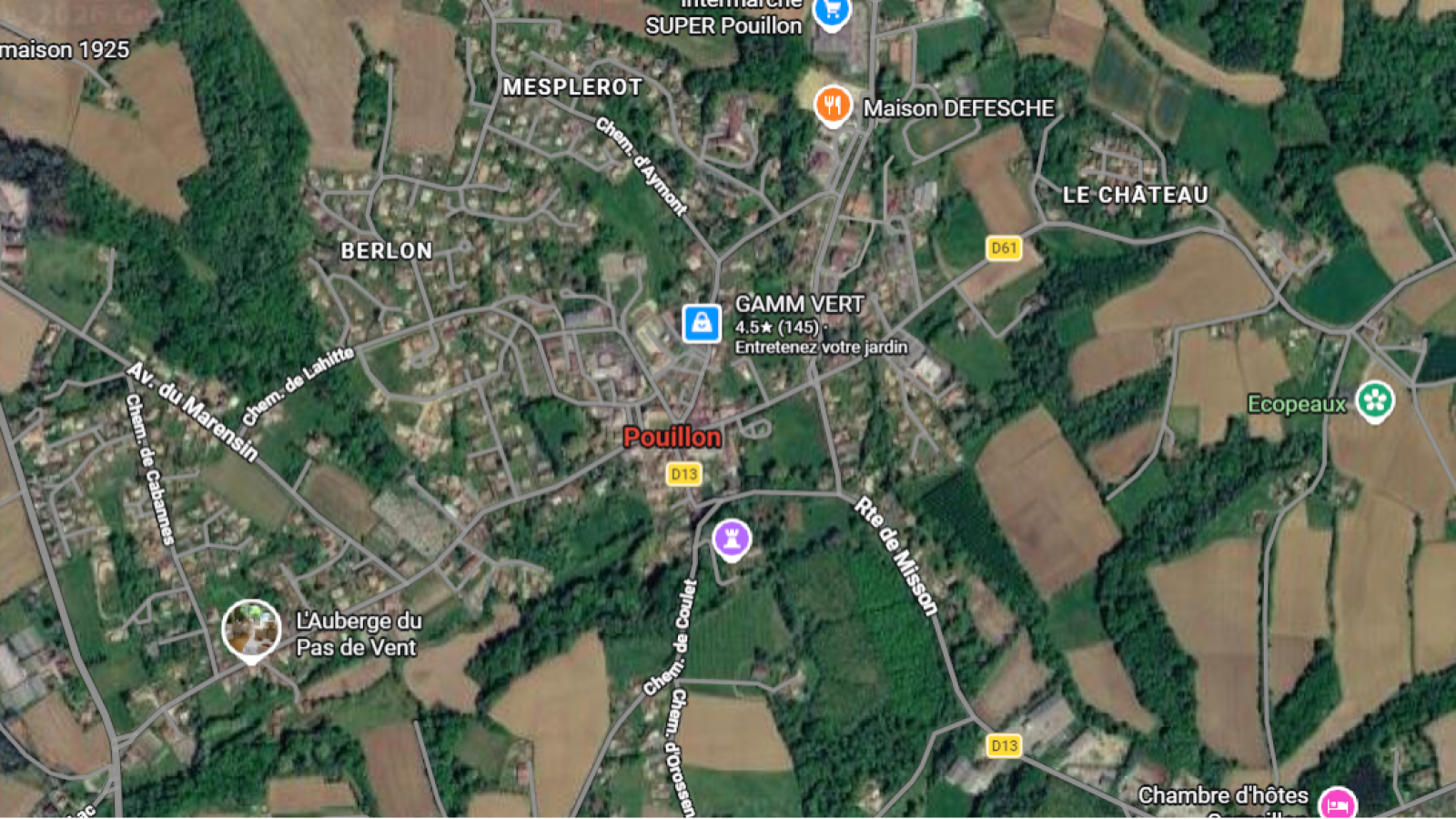 Terrain constructible de 2934m2 à Pouillon/ image 1