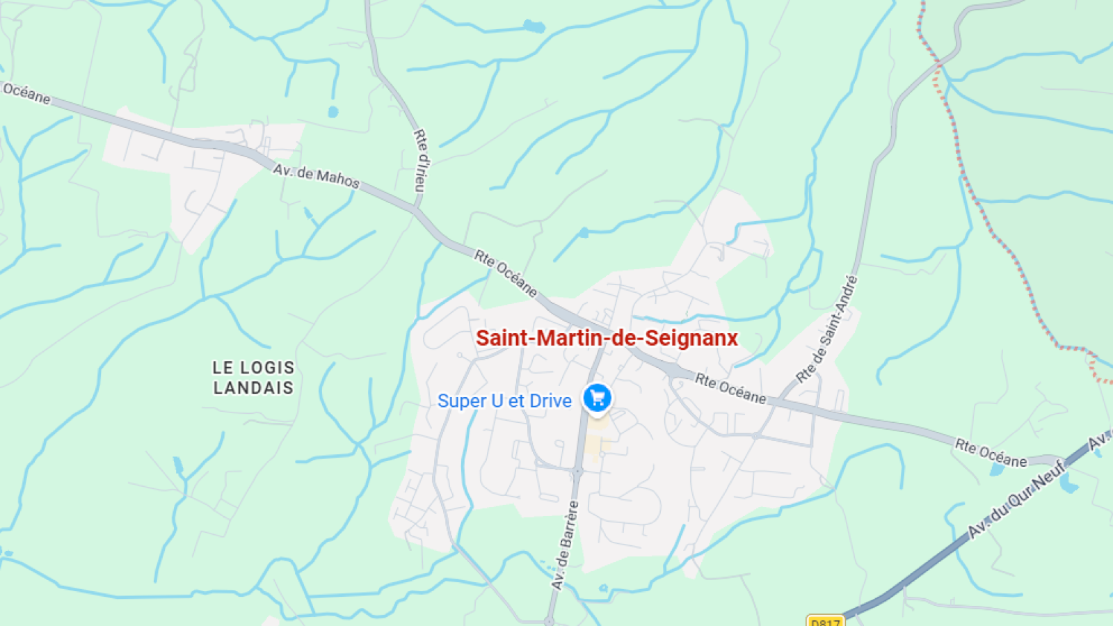 Terrain constructible de 879m2 à Saint-Martin-de-Seignanx/ image 1